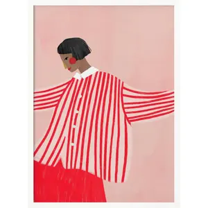 Sac en toile pour femme au design moderne avec rayures rouges - Product Image 5