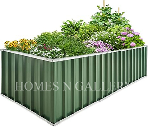 <b>Rectangle</b> new arrival galvanized metal outdoor garden plant & fruits guard raised bed kit <b>planter</b> box with customized finished - Product Image 3