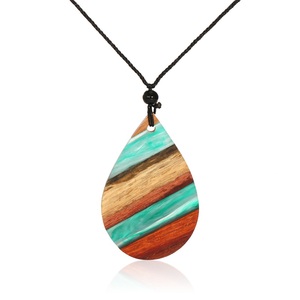 Hot Sale Fashion <b>Jewellery</b> Necklace Multi Resin And <b>Wood</b> for Women Funky <b>Jewellery</b> <b>Wood</b> Resin Pendant for <b>Jewellery</b> Lover - Product Image 2