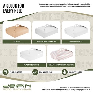 Caja Rectangular Ecológica de Lujo, Desechable, de Papel Kraft, Autoarmable, con Asa, para Envasado de Alimentos - Product Image 3