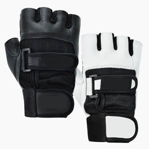 ถุงมือหนังนิ่มครึ่งนิ้วสำหรับขี่จักรยานยิมถุงมือขี่จักรยานเล่นกีฬาปรับแต่งโลโก้ได้2023ใหม่ - Product Image 1