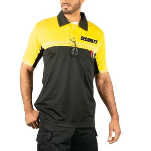 Polo de trabajo de alta visibilidad personalizado para hombre, uniforme de guardia de seguridad de ajuste regular con rayas reflectantes, certificado ANSI - Product Image 4
