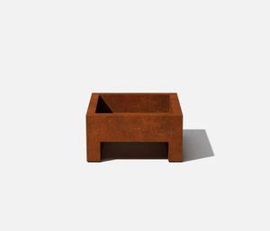 Porte-bûches de rangement en bois au design unique et moderne Accessoires de foyer d'extérieur en métal classique d'Inde - Product Image 3