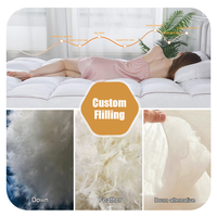 Surmatelas en duvet de canard/oie de Chine, coton doux, lavable, pliable, certifié Oeko-Tex, pour toutes les saisons