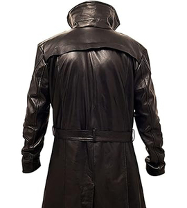 Marron foncé Hommes USC Allemand Classique Tendance Veste En Cuir Chaud Confortable Réel Col De Fourrure Anti-Hiver Imperméable Trench Manteaux Pardessus - Product Image 6