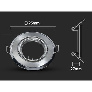 2 pz porta faretti a LED GU10 MR16 porta faretti rotondi con SKU-8939 a molla satinata Color nichel-illuminazione/ - Product Image 2