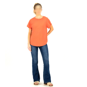 Cómodo superventas Tasa de fábrica La más alta calidad Re Use Able Outer Casual Wear Camisetas de algodón estampadas de ajuste regular para mujer - Product Image 3