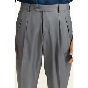 Pantalones de Vestir para Hombre, Corte Regular, Formales, para Negocios, con Decoraciones de Cremallera, Cintura Media, Rectos, de Seda Worsted, Disponibles en Varios Colores, Tallas XL a 4XL - Product Image 5