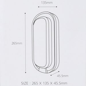 Vitson 20W 6500K Luz diurna Alto brillo MEGA LED Superficie Sensor ovalado Control IP65 Lámparas de pared negras para uso en el hogar y la Oficina Modelo - Product Image 6