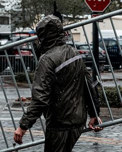 Ropa DE SEGURIDAD reflectante de alto brillo, conjunto de chaqueta impermeable gruesa para hombre - Product Image 6