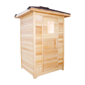Sauna de vapor de madera tradicional para 1-2 personas de calidad superior con puerta de vidrio templado para Baño - Product Image 1