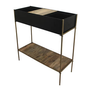 Juego de 2 macetas de flores de metal de calidad superior con soporte terminado chapado en oro para artículo de decoración de fiesta de Navidad de boda - Product Image 6