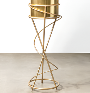 Juego de 3 macetas de metal de calidad superior, soporte para macetas para uso en el hogar y el jardín, maceta dorada y soporte dorado a precio de lote - Product Image 3