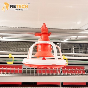 Struttura in Acciaio per Allevamento Polli, Design a H, 3 Livelli, Gabbie per Polli da Carne <span class=keywords><strong>e</strong></span> Riproduttori, Attrezzatura per 10.000 Polli - Product Image 3