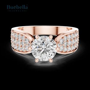 Anillo de Bodas de compromiso de racimo chapado en oro de 18 quilates de Plata de Ley 925 Original de gran oferta para hombres - Product Image 6