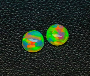 อัญมณีทรงหลังเบี้ยโอปอลเอธิโอเปียนธรรมชาติ-รูปทรงกลมอัญมณีไฟหลายแบบ-โอปอลขัดเงาแบบเรียบสำหรับทำเครื่องประดับ - Product Image 2