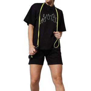 OEM New Trendy Design Women T Shirt and <b>Shorts</b> Two Pcs Set Multiple Color Street Wear Tshirt <b>Short</b> Set <b>Ladies</b> <b>Casual</b> <b>for</b> Girls - Product Image 1
