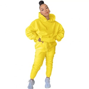 Design personnalisé Survêtements à capuche Top Tendance Survêtements élégants pour femmes Ensemble 2 pièces respirant de haute qualité - Product Image 5