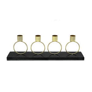 Fancy Design Iron Metal <b>Advent</b> <b>Candle</b> Holder Black/Gold Finished for Home & Christmas Party Lighting Decoration Wholesale Bulk - Product Image 1