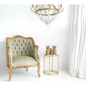 Fauteuil Callister Palais de Versailles Damask Gold - Product Image 1