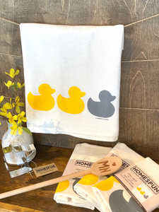 ผ้าขนหนูอาบน้ำพิมพ์ลายเป็ดน้ำหนักเบากระเป๋าเครื่องสำอางแบบเปิดได้ดูดซับกันซึมแบบนุ่ม - Product Image 3