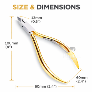 ที่ตัดหนังกำพร้าสแตนเลสอย่างดี ชุบทอง ปากตัดแม่นยำ สำหรับทำเล็บมือและเล็บเท้า ทนทาน คุณภาพสูง - Product Image 4