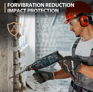 Gants de sécurité à impact de la plus haute qualité, couleur noire unie, fabriquez votre propre produit, meilleurs matériaux utilisés, par KARIMAN MANUFACTURING - Product Image 4