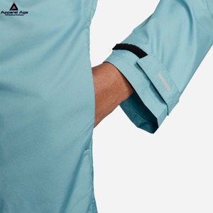 Fabricant avec logo personnalisé Veste légère imperméable et unie Coupe-vent à fermeture éclair complète pour femmes - Product Image 5