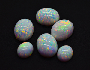 Cabochon ovale en opale de laboratoire 18X14 MM de toutes les tailles disponibles en commande personnalisée Cabochon opale calibré à vendre. - Product Image 2