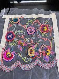 Patch en dentelle brodée à la main en cristal de perle organique 3D, styles à points croisés, techniques de tissage en armure pour l'amélioration des accessoires - Product Image 4