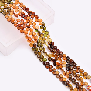 Perles de tourmaline AAA+ de 5 mm en forme de cœur, tourmaline multi-pétrole, pierres semi-précieuses facettées, perles en vrac pour la fabrication de bijoux - Product Image 1