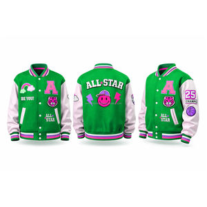 Chaqueta Bomber Varsity Personalizada con Bordado, Camuflaje y Parches, para Hombre y Mujer, Resistente al Viento e Impermeable, para Invierno, OEM ODM - Product Image 3