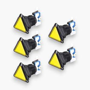 Juego de 5 Botones Triangulares para Arcade con Luz LED y Microinterruptor para Consolas de Videojuegos - Product Image 1