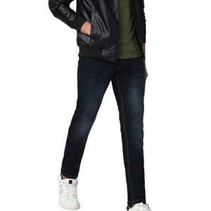 2025 Pantalones vaqueros para hombre con estampado de logotipo personalizado Venta caliente Ropa informal Tela vaquera Servicio OEM Precio al por mayor - Product Image 4