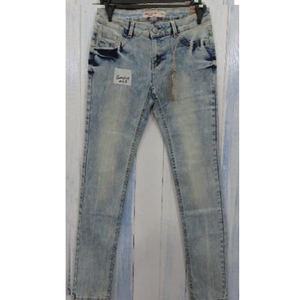 กางเกงยีนส์ผู้หญิงผ้าฝ้ายผสมอีลาสเทน ทรงตรง มีกระเป๋าห้าช่อง ติดกระดุมและซิป เหมาะสำหรับใส่ลำลอง ปาร์ตี้ หรือวันหยุด - Product Image 1