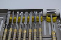 Kit chirurgical manuel de 9 ciseaux et maillets en acier inoxydable, certifié CE, pour la pose d'implants dentaires et le fendage osseux, Classe II ISO13485
