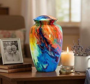 Urne funéraire élégante de style moderne pour adultes, pour le stockage des cendres, urne en métal de haute qualité conçue pour les urnes commémoratives à prix avantageux - Product Image 5