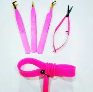 Pinces à épiler personnalisées anti-magnétiques, à pointe lisse, pour extensions de cils en fibre, en acier inoxydable, avec logo personnalisé - Product Image 1