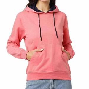 2025 sweat à capuche en coton uni vierge de base pour filles nouveau sweat à capuche imprimé décontracté à manches longues - Product Image 1