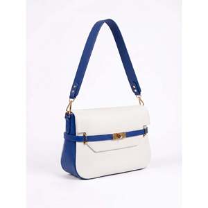 Borsa a Spalla Strutturata in Vera Pelle Dollaro Made in Italy con Catena e Chiusura a Cerniera - Product Image 1