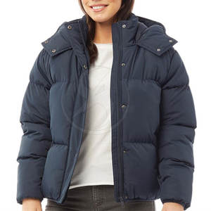 Vestes matelassées en coton tricoté pour femmes, best-sellers, hiver, logo personnalisé, imperméables, respirantes, à capuche - Product Image 4