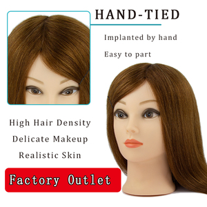 หัวหุ่นกระบอกผมมนุษย์ผมบราซิลยาว16นิ้วและ18นิ้ว - Product Image 6