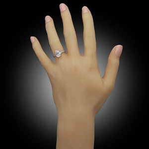 Igi แหวนเพชร CVD โซลิแทร์สีทอง14K ได้รับการรับรองจากแผนกโซลิแทร์สดใสแหวนหมั้นที่ปลูกในห้องปฏิบัติการรัศมีวงแหวนแบบคลาสสิกสำหรับงานแต่งงานของผู้ชายผู้หญิง - Product Image 6