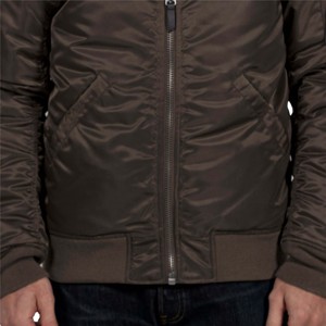 แจ็กเก็ตนักบินบอมเบอร์คลาสสิกของผู้ชาย-แจ็คเก็ตที่ทนทานและมีสไตล์พร้อมข้อมือและเข็มขัด - Product Image 3