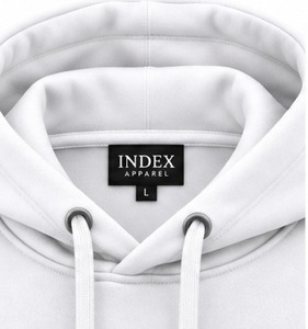Sudadera con Capucha Blanca para Hombre de Index Apparel, Corte Regular, Informal, para Otoño, con Logotipo Estampado en la Parte Delantera - Product Image 4