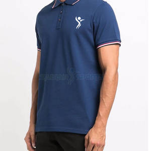 T-shirts de golf pour hommes de haute qualité, sur mesure, respirants, en tissu tricoté polyester/coton 180g, imprimé numérique, logo uni, OEM - Product Image 2