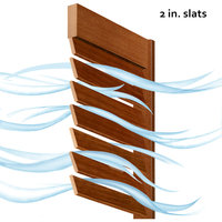 Porte à persiennes en bois massif moderne non finie, pliable, pour salle de bain, chambre, villa