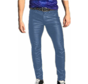 Pantalon en cuir respirant pour hommes en gros Pantalon en cuir de vachette pour hommes Conceptions OEM de haute qualité - Product Image 1