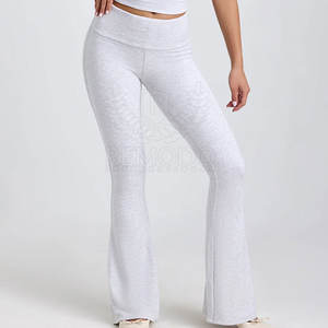 Pantalones Elegantes de Mujer, Ajustados y Acampanados, para Actividades al Aire Libre, Cintura Alta, Elástica y Ancha, Transpirables y Cómodos, de Algodón - Product Image 3