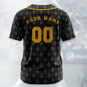 Maillot de baseball vierge noir en gros pour hommes chemise de garçons personnalisée maillot de baseball personnalisé maillot de baseball et de softball personnalisé - Product Image 2